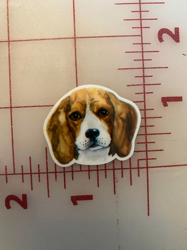 Beagle Flat back Printed Resin