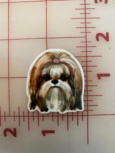 Lhasa Apso Flat back Printed Resin