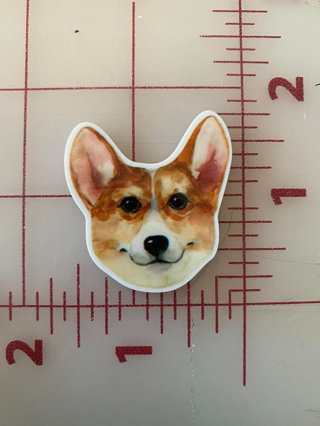 Pembroke Welsh Corgi Flat back Printed Resin