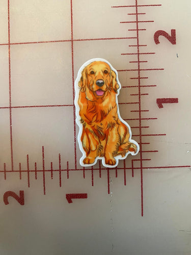 Golden Retriever Flat back Printed Resin