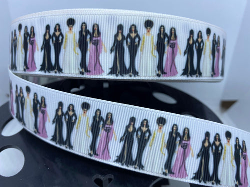 1 yard 1 inch Ladies of Horror Grosgrain Ribbon