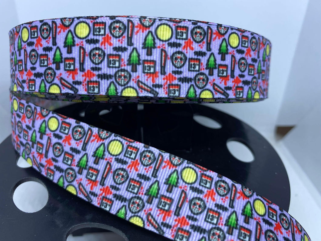 1 yard 1 inch Jason Voorhees Friday the 13th Movie Grosgrain Ribbon