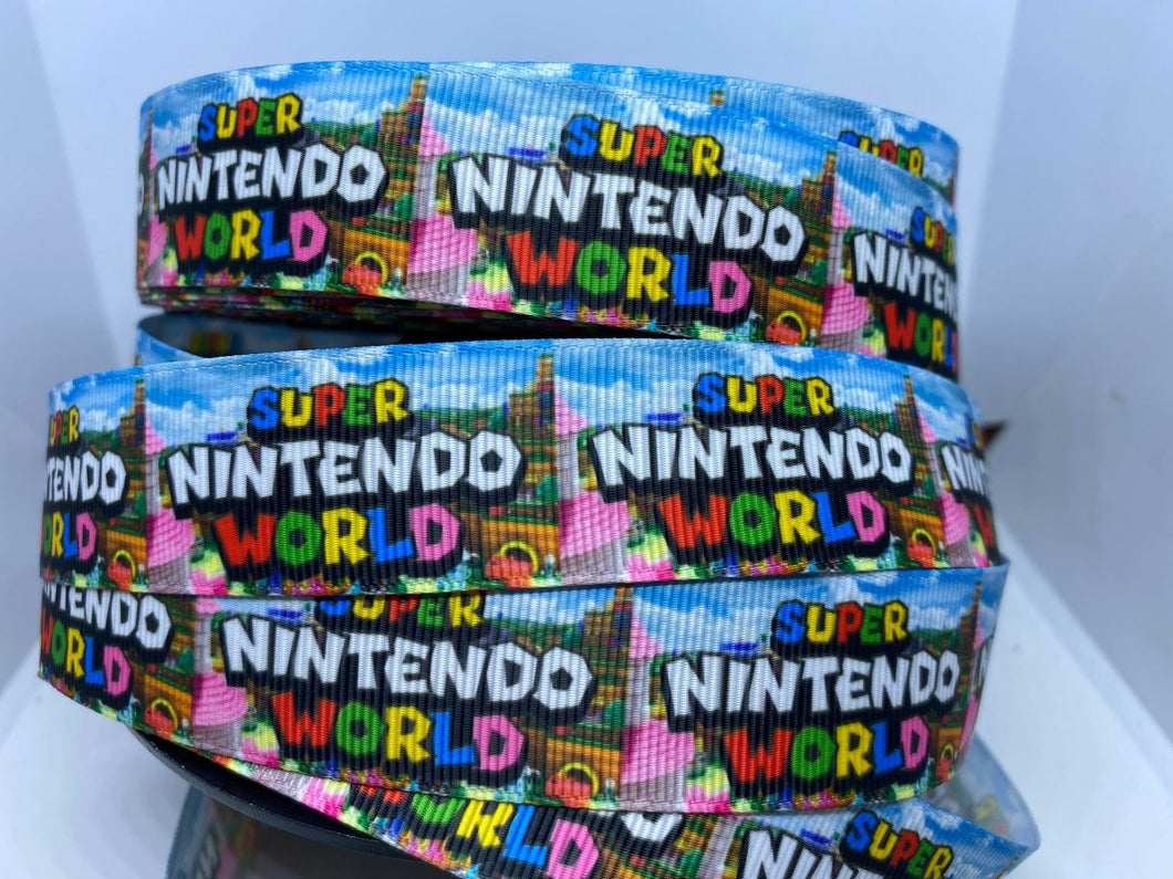 Exclusive 1 inch 1 yard Super Nintendo World Grosgrain Ribbon