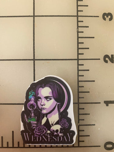 Wednesday Addams Flat back Printed Resin
