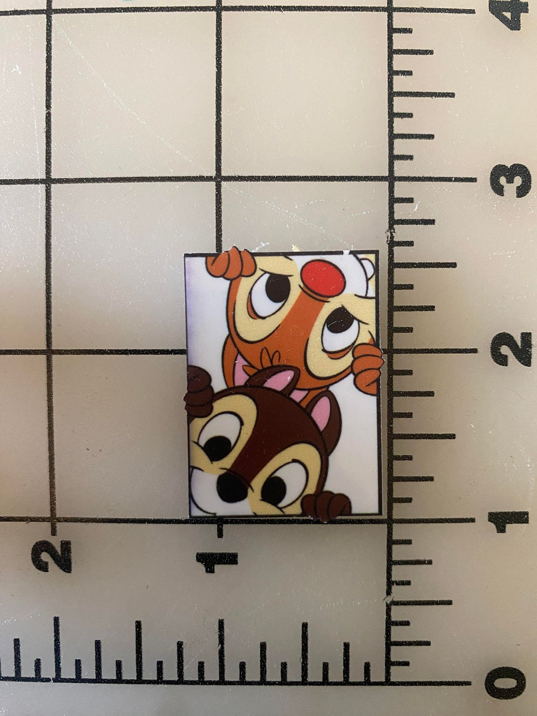 Chip and Dale Peeking Flat back Printed Resin