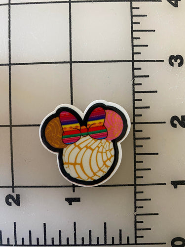 Minnie Mouse Concha Mexican sweet Bread Flat back Printed Resin
