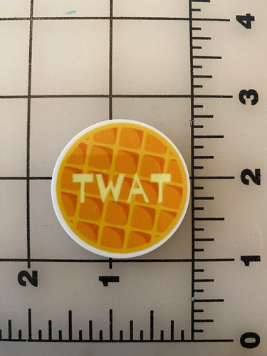 TWAT WAFFLE Flatback Printed Resin