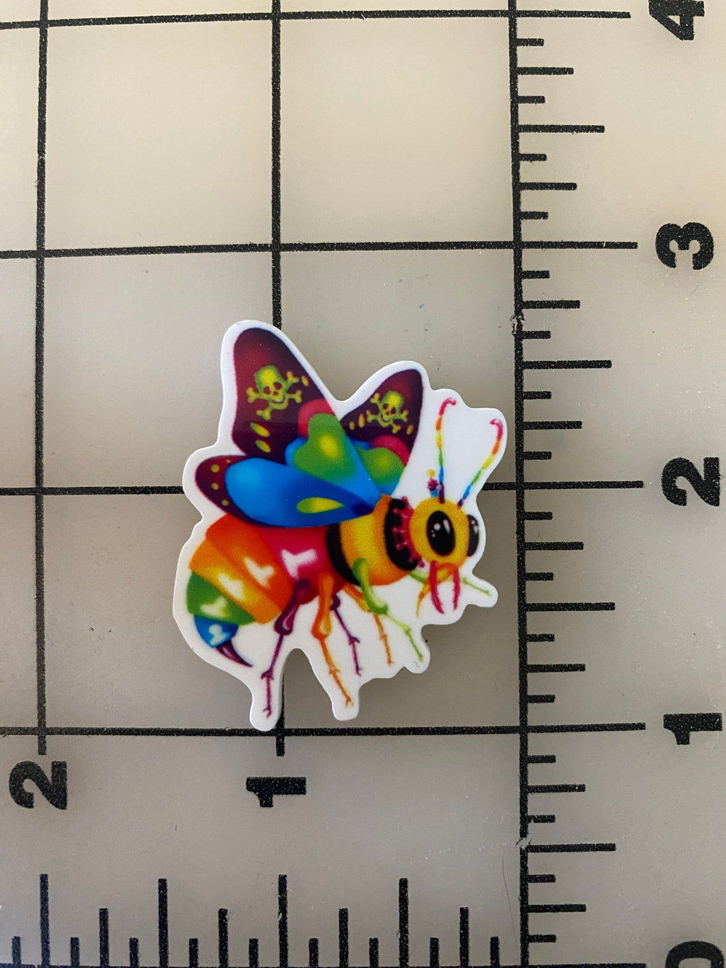 Lisa Frank Bee Flat back Printed Resin