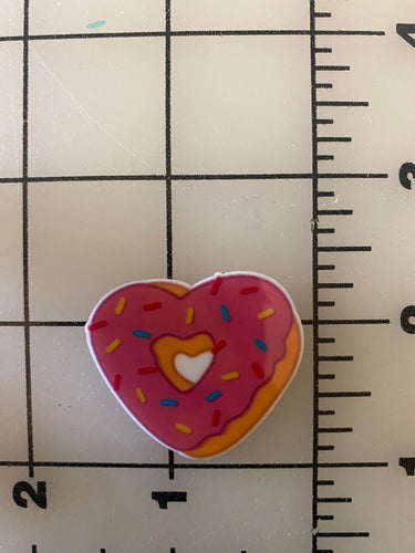 Heart Donut Flat back Printed Resin