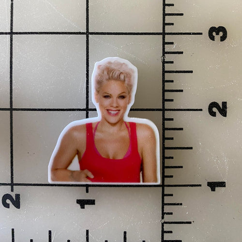 P!NK Pink Singer Flat back Printed Resin