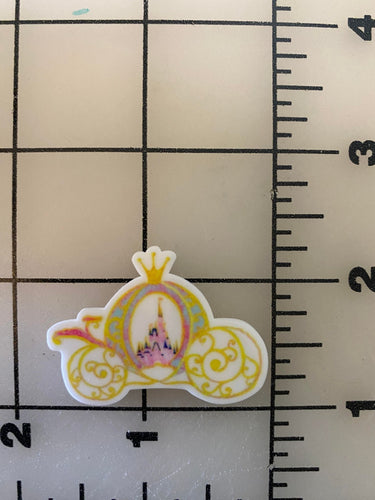 Cinderella Castle inside the pumpkin Coach Flat back Printed Resin