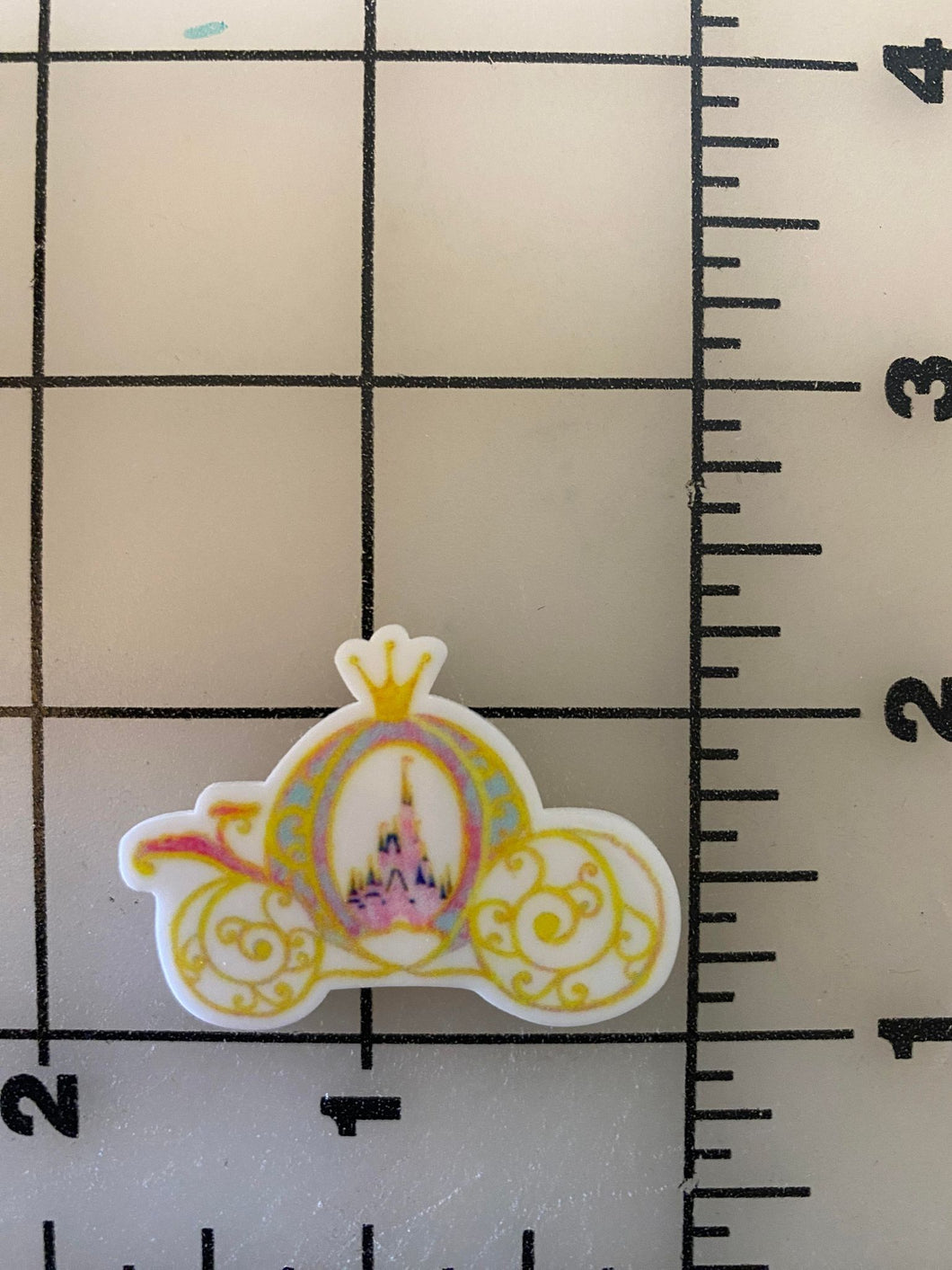 Cinderella Castle inside the pumpkin Coach Flat back Printed Resin