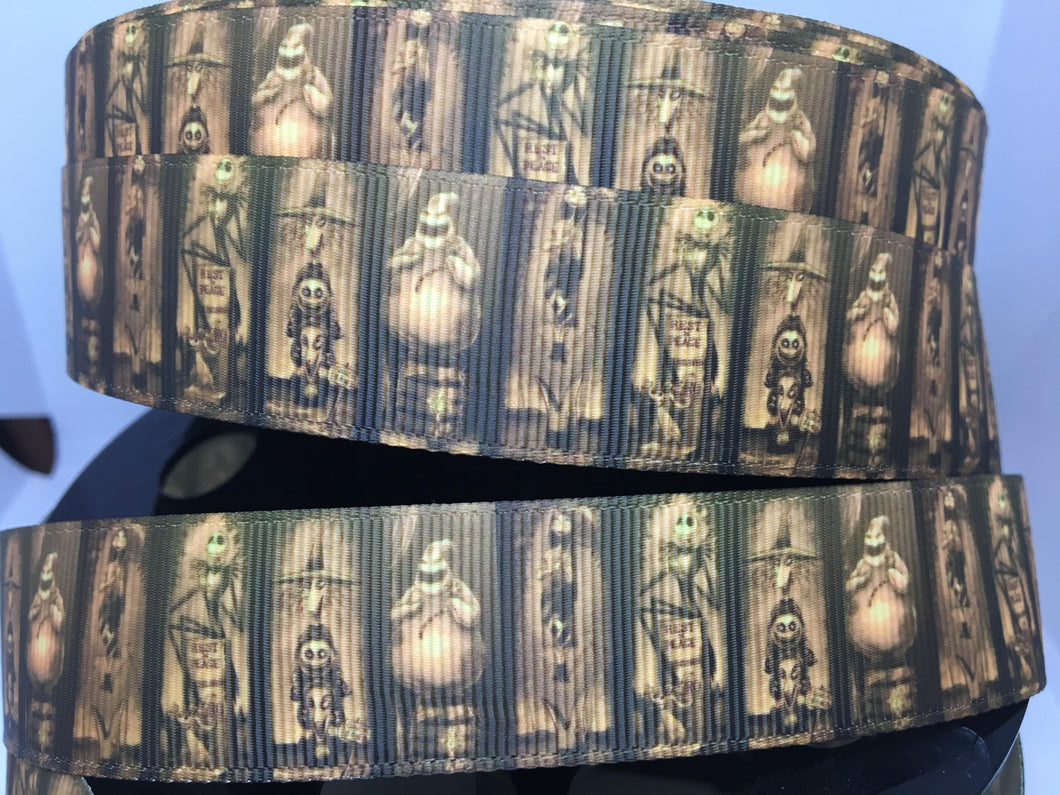 1 yard 1 inch Jack Skellington Nightmare Before Christmas Stretching Portrait Gallery Print Ribbon