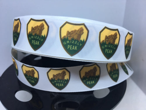 CLEARANCE 1 yard 1 inch Disney California Adventure - Grizzly Peak Grosgrain Ribbon