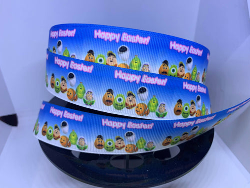 1 yard 1 inch Pixar Happy Easter Ribbon - Bow Making Buzz Nemo Eva
