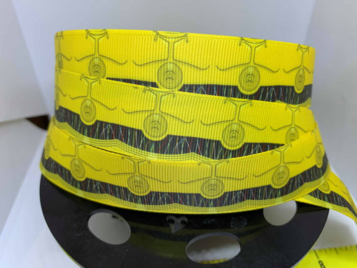 1 yard 1 inch C-3PO Droid Print Star Wars Inspired Grosgrain Ribbon