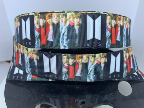 1 Yard 1 inch BTS K-Pop Grosgrain Ribbon-Boy Band Korean Pop