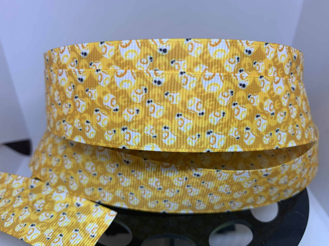1 yard 1 inch BB-8 Droid Multi Print Star Wars Inspired Grosgrain Ribbon