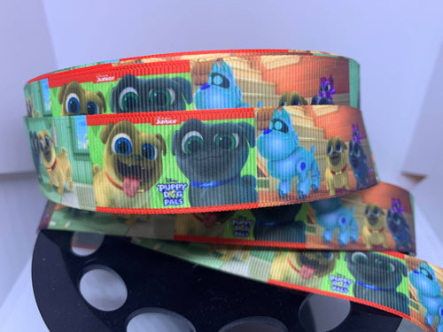 1 yard 1 inch Disney Jr. Puppy Dog Pals Kids Show Grosgrain Ribbon