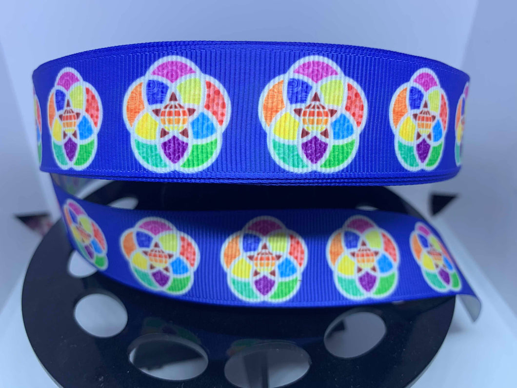 1 yard 1 inch Custom Print Retro EPCOT Center Grosgrain Ribbon Epcot Forever