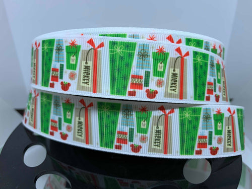 1 yard 1 inch Christmas Disney Gifts Grosgrain Ribbon Grosgrain Ribbon