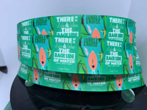 1 Yard 1 inch Jungle Cruise Backside of water  Grosgrain Ribbon Grosgrain Ribbon
