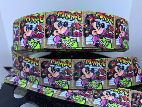 1 yard 1 inch Totally Minnie Retro 80's Minnie Mouse Grosgrain Ribbon