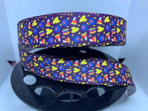 1 yard 1 inch Custom Print Disney Dumbo Grosgrain Ribbon Circus