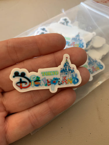 Clearance!! Tokyo Disneyland Flat back Printed Resin