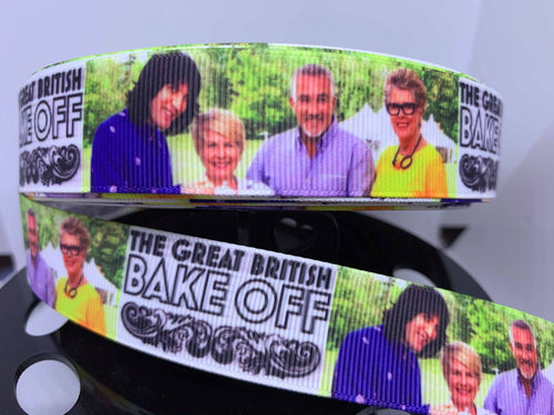 CLEARANCE 1 yard 1 inch the Great British Bake Off Grosgrain Ribbon