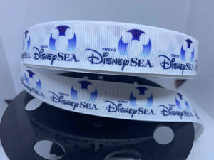 CLEARANCE 1 Yard 7/8" Tokyo Disney Sea Grosgrain Ribbon