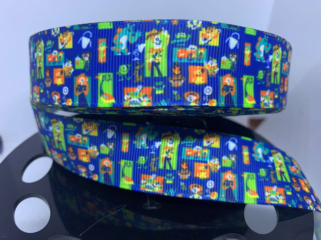 1 Yard 1 Inch World of Pixar Purse Inspired Print Grosgrain Ribbon