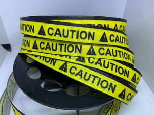 1 yard 5/8" "CAUTION" Grosgrain Ribbon