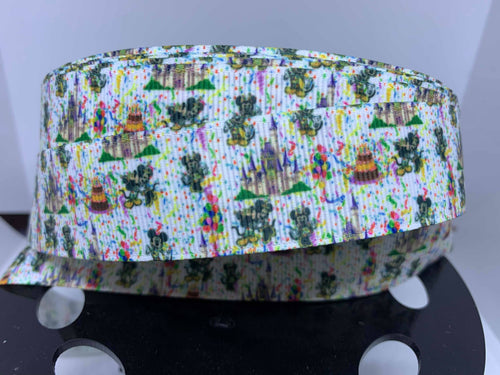 1 yard 1 inch Disney Mickey & Minnie Mouse Celebration Grosgrain