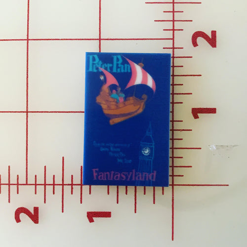 Peter Pan Vintage Disney Ride Attraction Posters Flat back Printed Resin