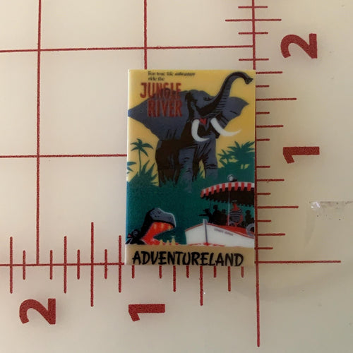 Jungle Cruise Vintage Disney Ride Attraction Posters Flat back Printed Resin