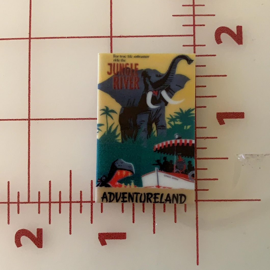 Jungle Cruise Vintage Disney Ride Attraction Posters Flat back Printed Resin