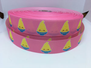 1 yard 7/8" Disneyland Dole Whip Grosgrain Ribbon