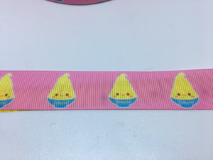 1 yard 7/8" Disneyland Dole Whip Grosgrain Ribbon