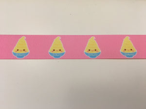 1 yard 7/8" Disneyland Dole Whip Grosgrain Ribbon