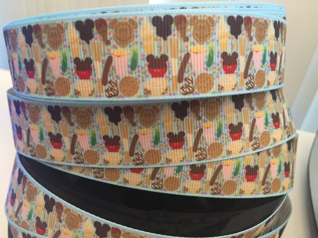 1 yard 1 inch Park Snacks Disney Food Grosgrain Ribbon