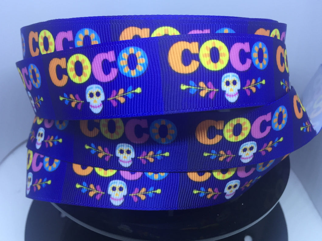 1 yard 1 inch Disney Movie COCO Grosgrain Ribbon