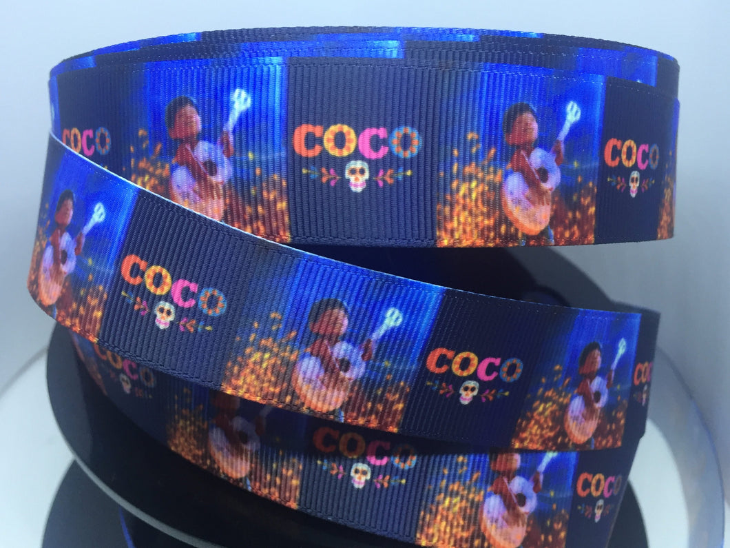 1 yard 1 inch Disney Movie COCO Miguel Grosgrain Ribbon