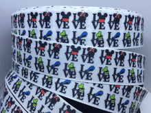 1 yard 1 inch Disney Mickey Minnie LOVE Grosgrain Ribbon