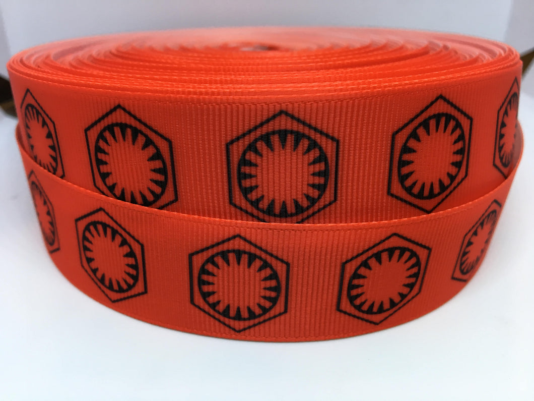 STORE EXCLUSIVE 1 yard 1 inch Star Wars First Order Grosgrain Ribbon