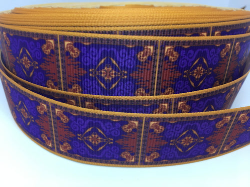1 yard 1 inch Disney Aladdin Carpet Print Grosgrain Ribbon