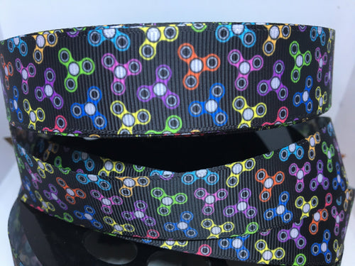 1 yard 1inch Fidget Spinner Grosgrain Ribbon - Hot Toys Bow Making Ribbon - Cosplay Grosgrain Ribbon - 25 mm Ribbon