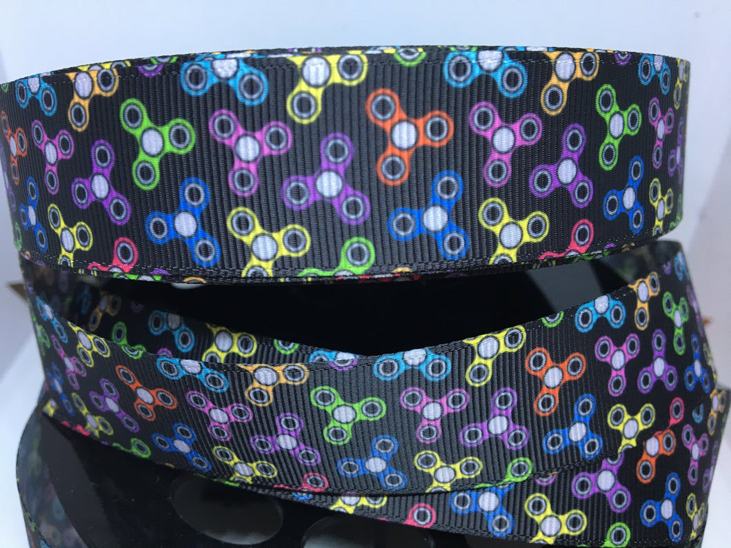 1 yard 1inch Fidget Spinner Grosgrain Ribbon - Hot Toys Bow Making Ribbon - Cosplay Grosgrain Ribbon - 25 mm Ribbon
