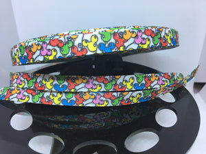 1 yard 3/8" Disneyland Mickey Balloon Ribbon Grosgrain Ribbon
