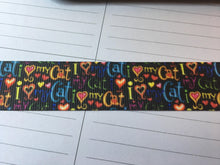 1 yard 7/8' "I love my Cat" Grosgrain Ribbon